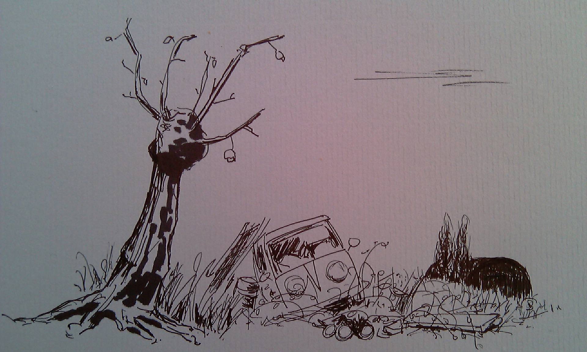 1920x1150 Landfill Landscape Drawing - Landfill Drawing