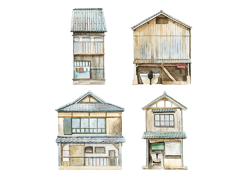 800x600 watercolor landmark ine town japan - Landmark Drawing