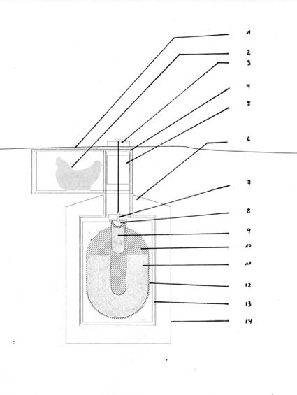 425x565 Technical Drawing Of Nuclear Landmine Including Chicken Box Image - Landmine Drawing