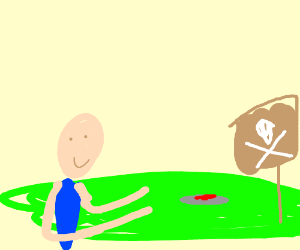 300x250 Guy Shows Off Landmine - Landmine Drawing