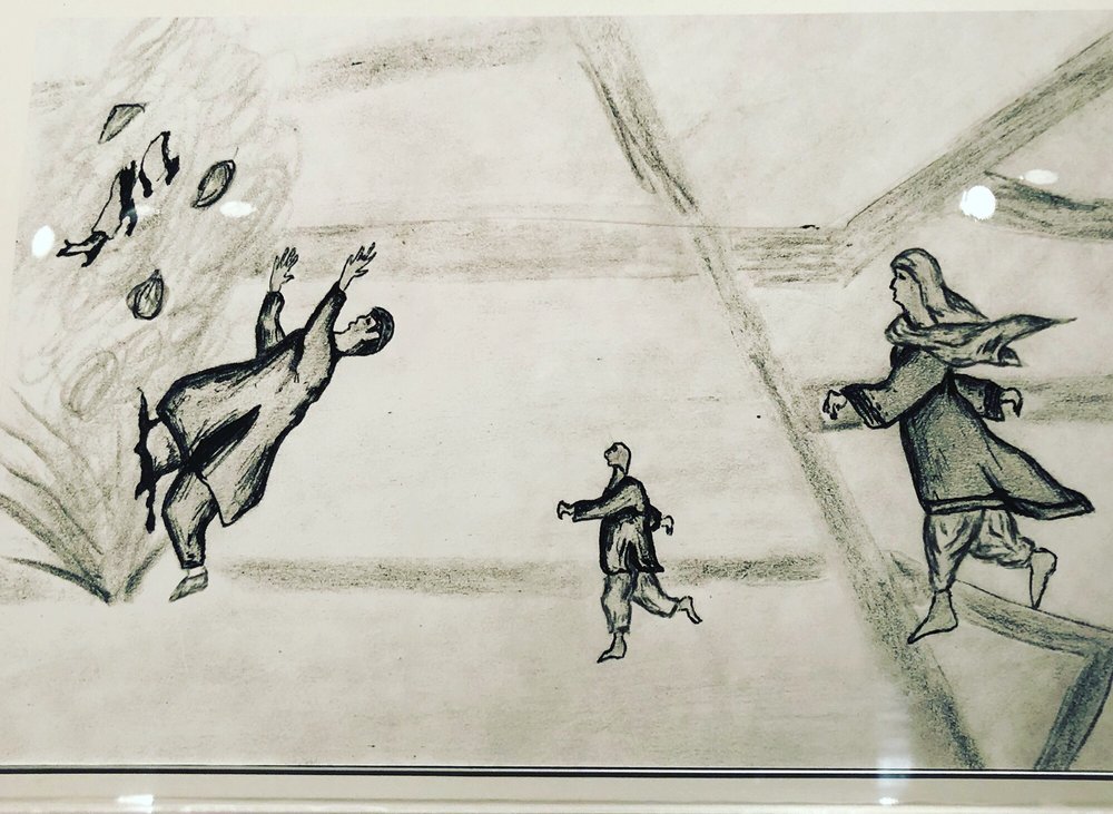 1000x731 Drawing - Landmine Drawing