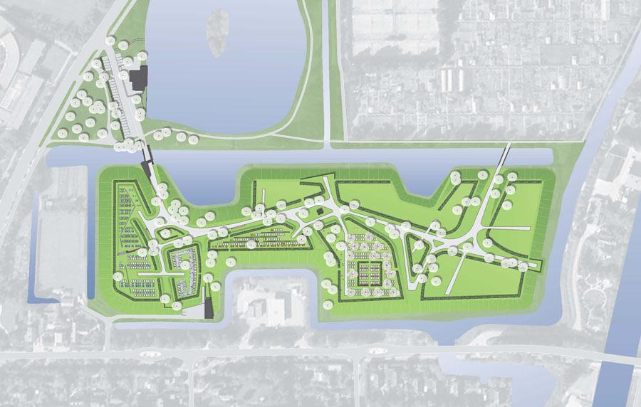 900x572 Karres En Brands Landscape Architecture Cemetery Langedijk Plan - Landscape Architecture Drawing