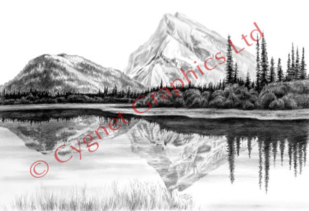 450x308 black white landscape canton canal fulton ohio pencil - Landscape Black And White Drawing