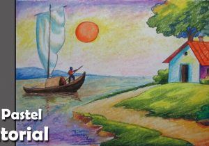 300x210 Landscape Color Drawing With Oil Pastels - Landscape Color Drawing With Oil Pastels