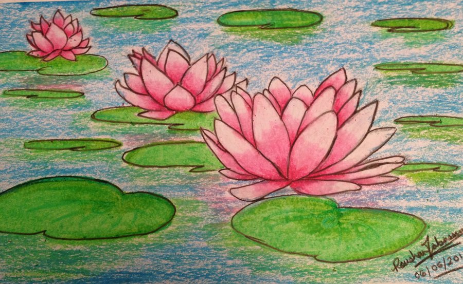 900x553 Photos Drawing Landscapes With Oil Pastels - Landscape Color Drawing With Oil Pastels