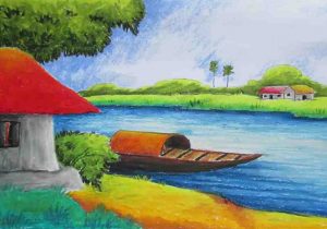 300x210 Landscape Drawing Coloured How To Draw A Mountain Landscape - Landscape Drawing Coloured