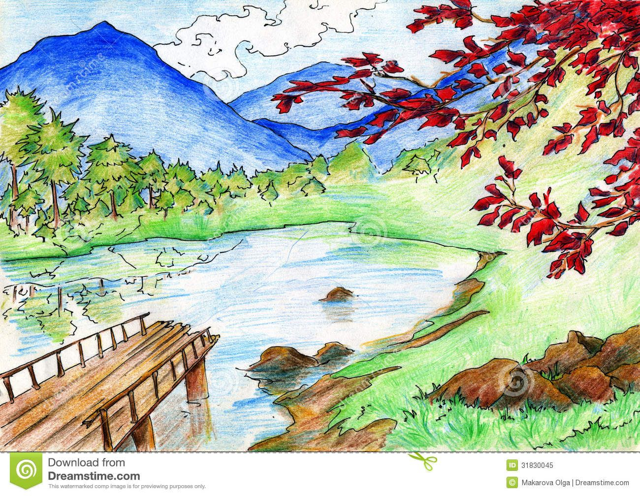 Featured image of post Nature Landscape Drawings With Colour / Drawing landscapes like a pro.