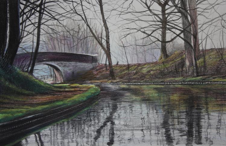 749x485 Coloured Pencil Demonstration The Four Counties Boat Trip Arttutor - Landscape Drawing Coloured