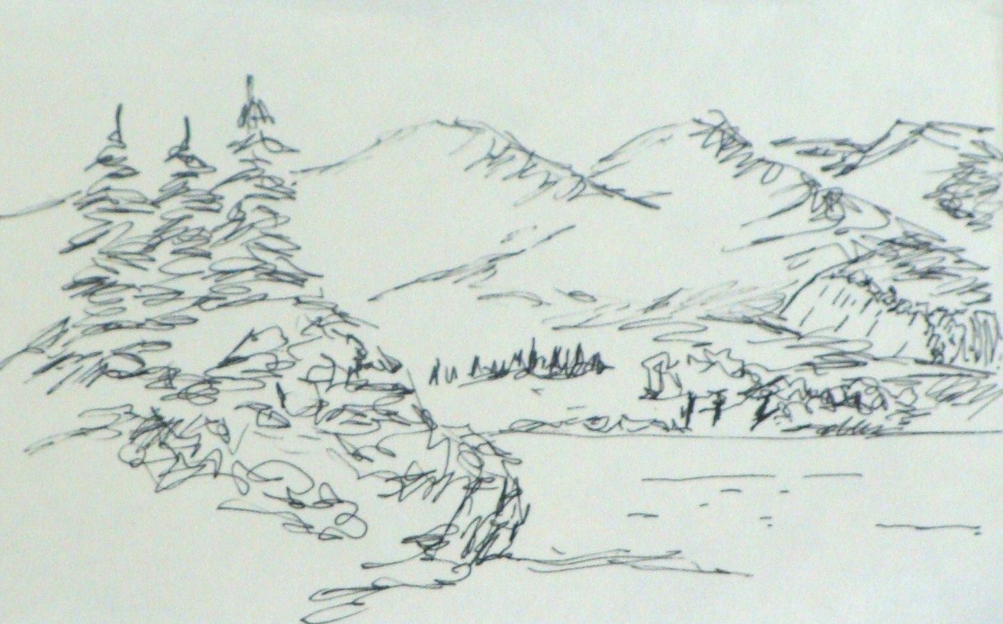 Landscape Line Drawing at PaintingValley.com | Explore collection of