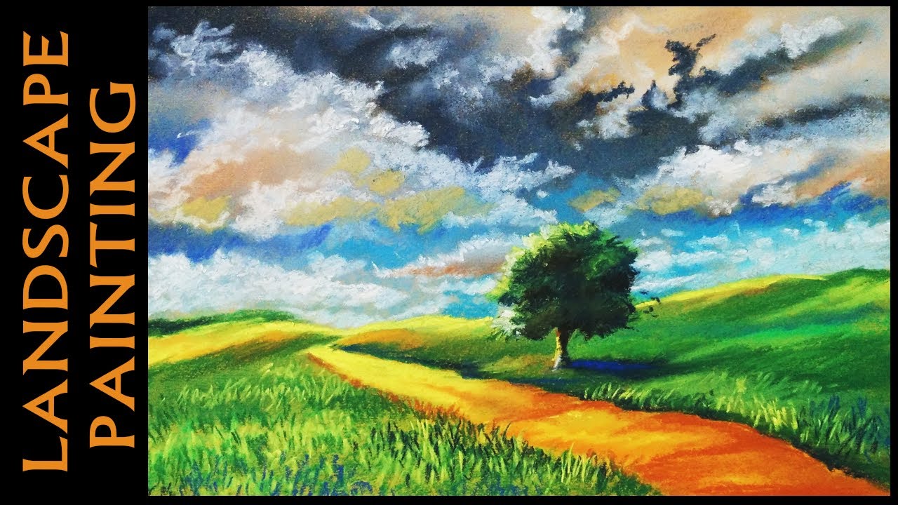 1280x720 How To Draw Landscape With Soft Pastels Pastel Art Drawing - Landscape Pastel Drawing