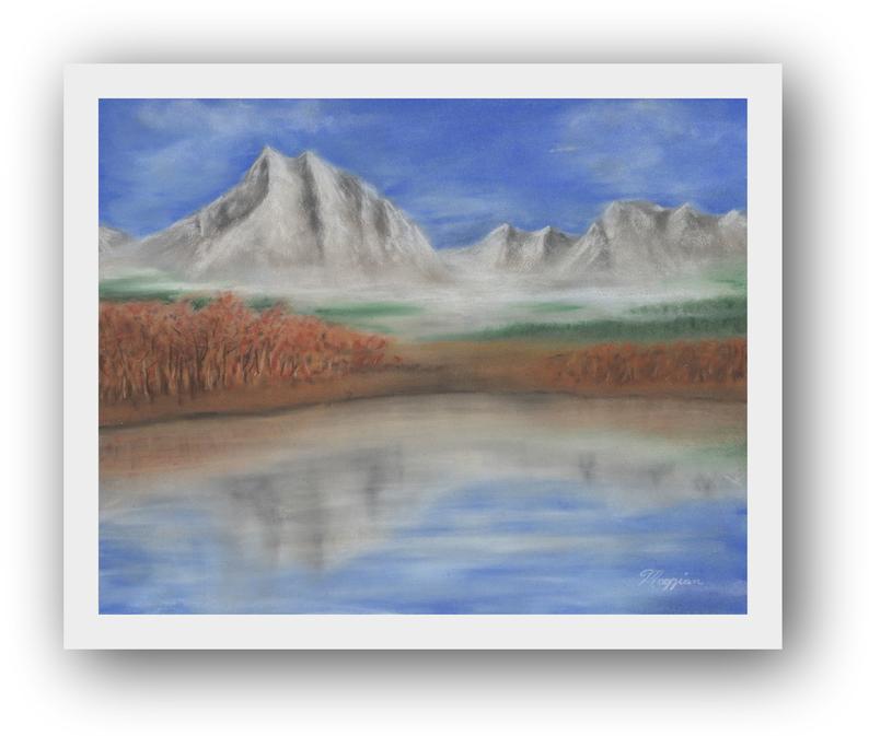 794x673 mountain landscape drawing pastel painting pastel drawing etsy - Landscape Pastel Drawing