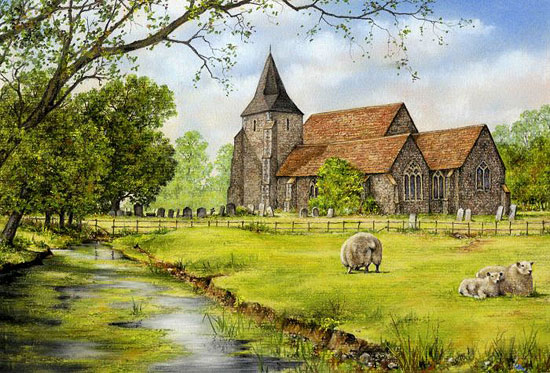 550x373 Pastel Pencil Art Techniques - Landscape Pastel Drawing