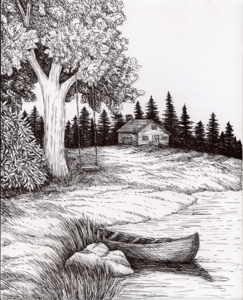 Landscape Pen Drawing at Explore collection of