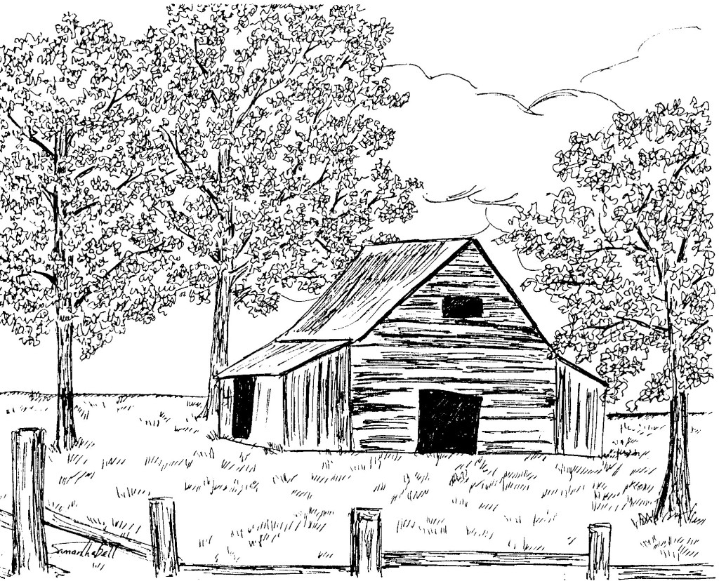 1024x828 Landscape Pen And Ink Drawings And Landscapes In Pen And Ink - Landscape Pen Drawing
