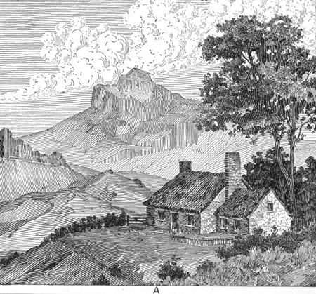 450x419 Drawing In Pen And Ink Techniques For Pen Drawing - Landscape Pen Drawing