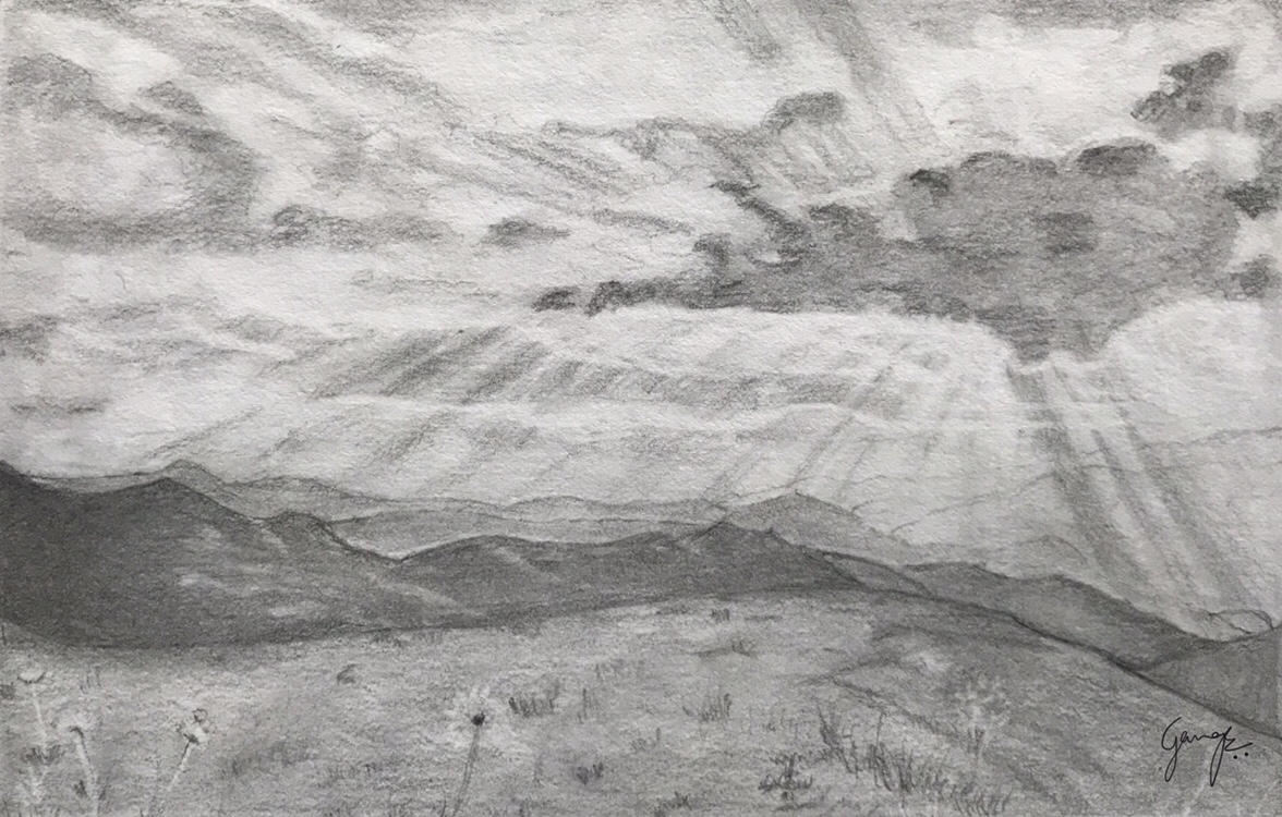 1176x750 Landscape Pencil Drawing Ganga Art Gallery - Landscape Pencil Drawing