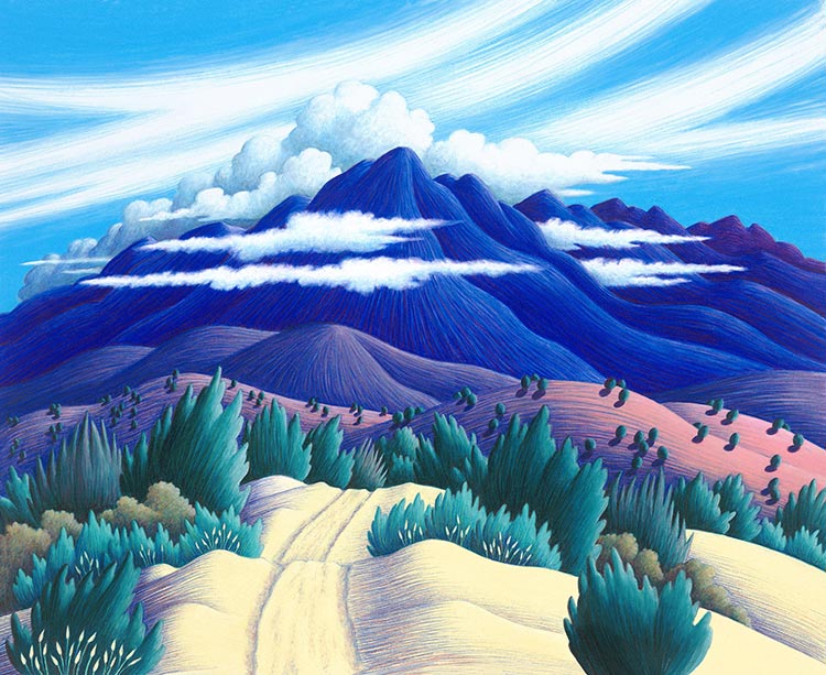 750x613 Reina - Landscape Pencil Drawing