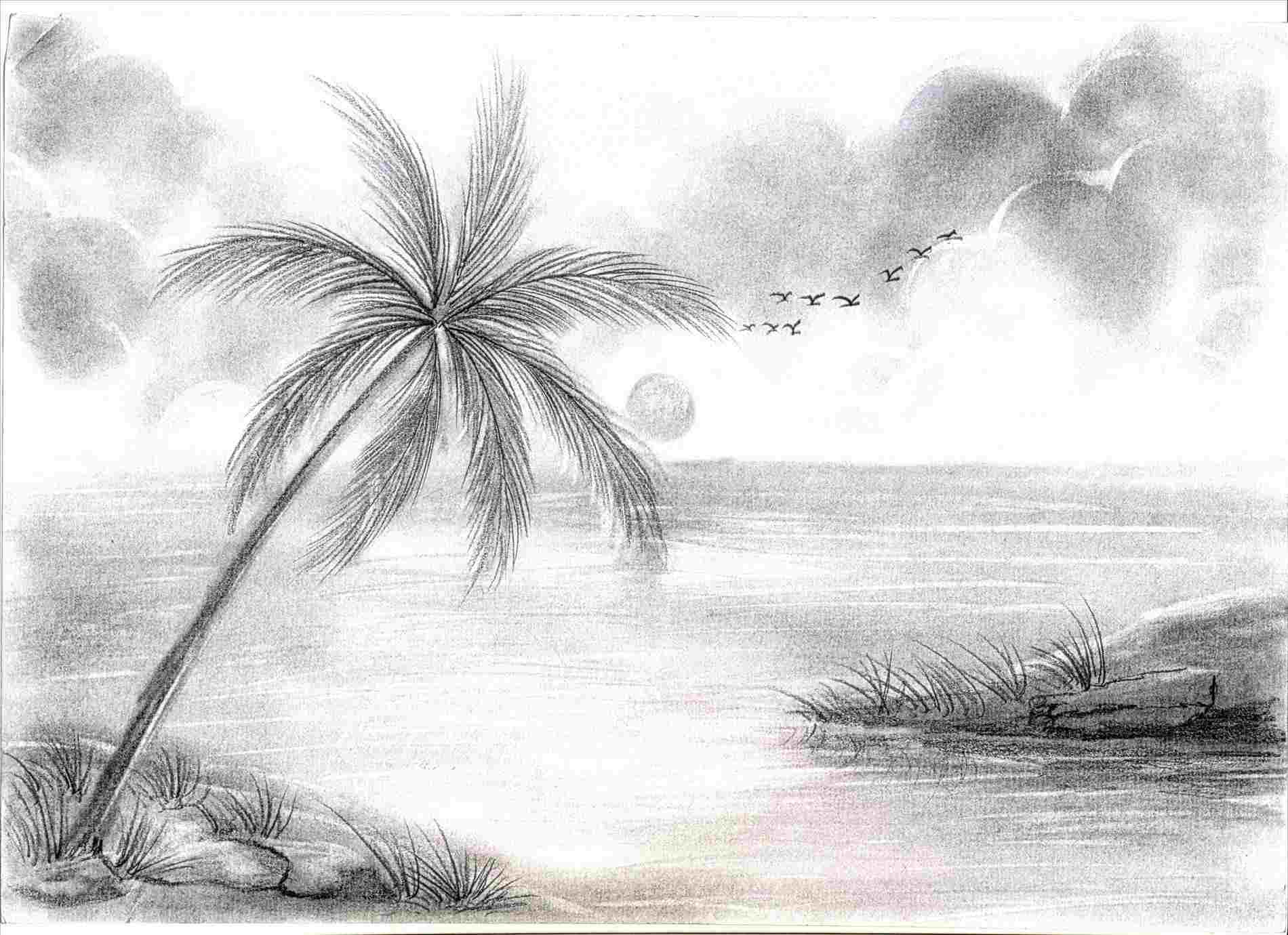 1900x1380 For Trippy Drawings Fantasy Fantasy Landscape Pencil Drawings Tree - Landscape Pencil Drawing