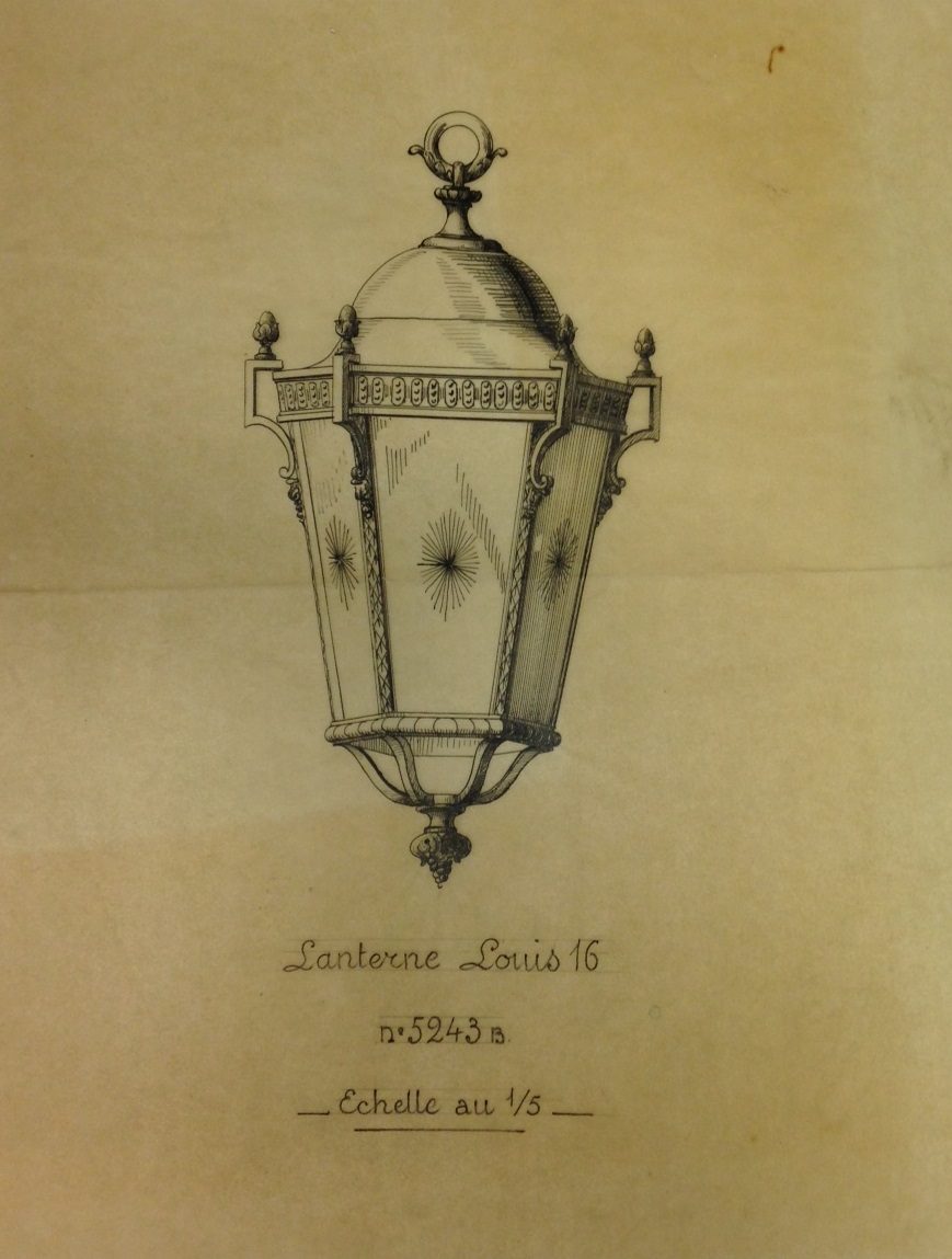 869x1149 Design Drawing For Lantern Behind The Glass - Lantern Drawing