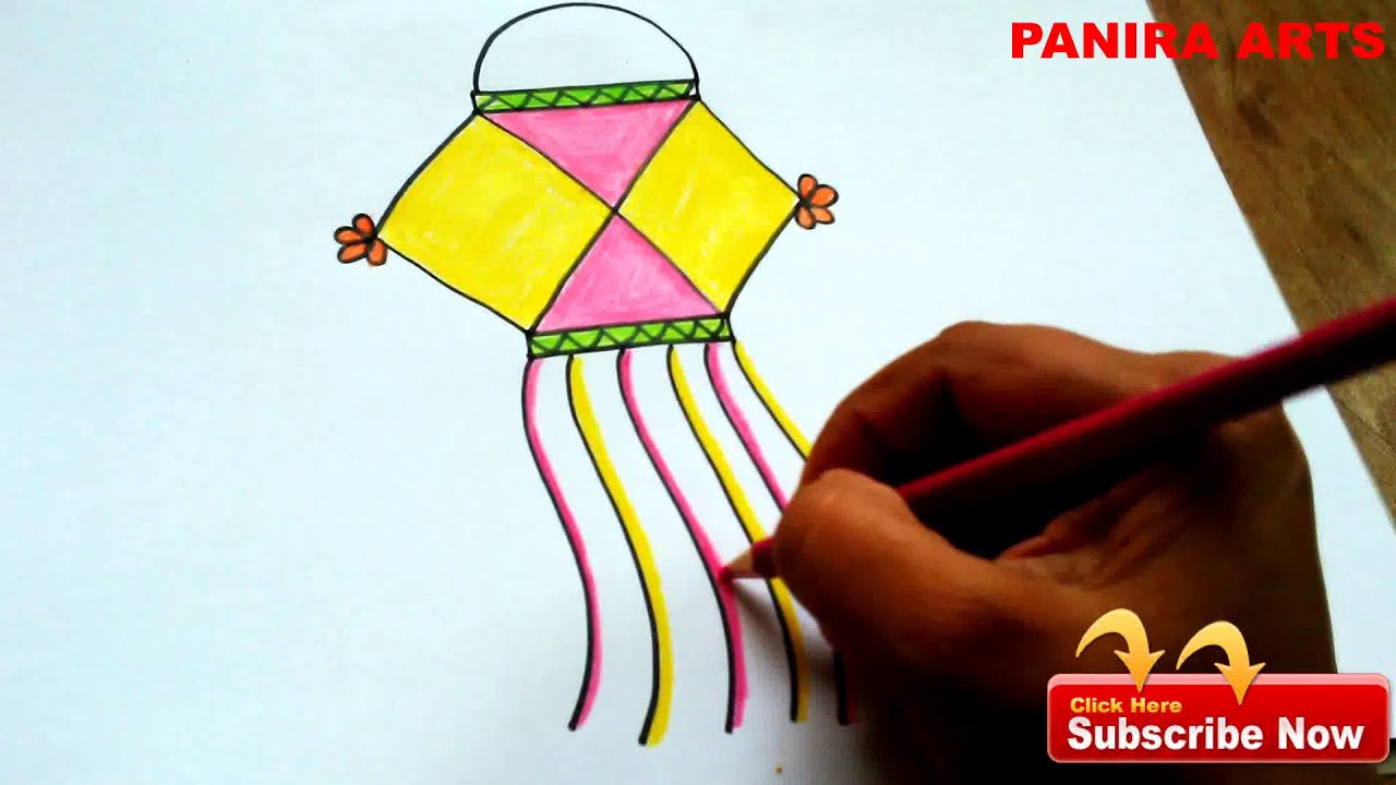 1280x720 how to draw diwali lantern lantern drawing for kids kandil - Lantern Drawing