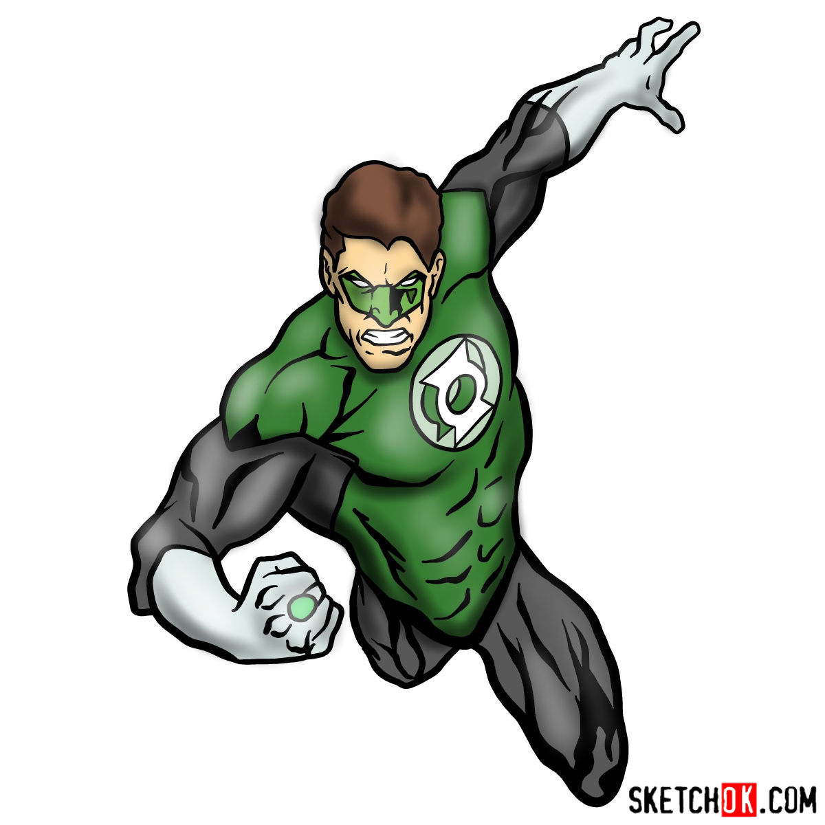 1200x1200 how to draw green lantern in flight - Lantern Drawing