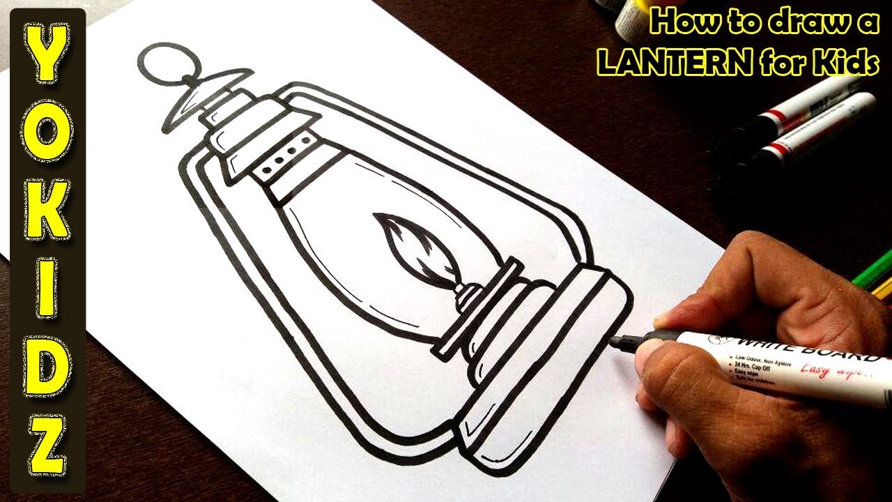 1280x720 How To Draw A Lantern For Kids - Lantern Drawing