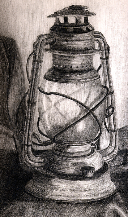 414x700 Lantern Drawing - Lantern Drawing