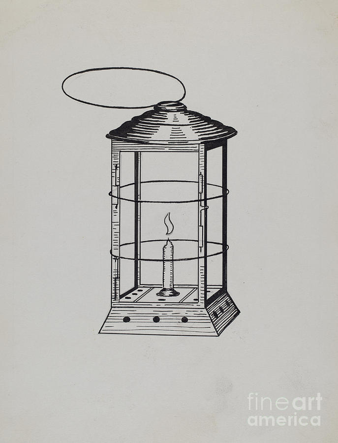 687x900 comstock miner's lantern drawing - Lantern Drawing