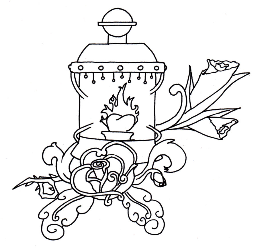 900x880 Lantern Tattoos Designs - Lantern Drawing Simple