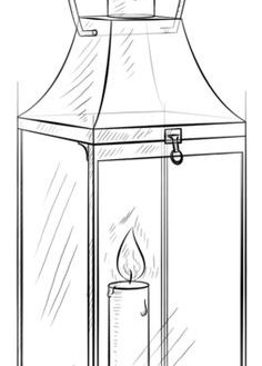 236x329 Creative Ideas How To Draw A Lantern Step - Lantern Drawing Simple