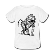 190x190 baboon drawing baby lap shoulder t shirt spreadshirt - Lap Drawing