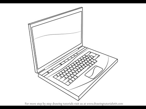 480x360 how to draw a laptop - Laptop Computer Drawing