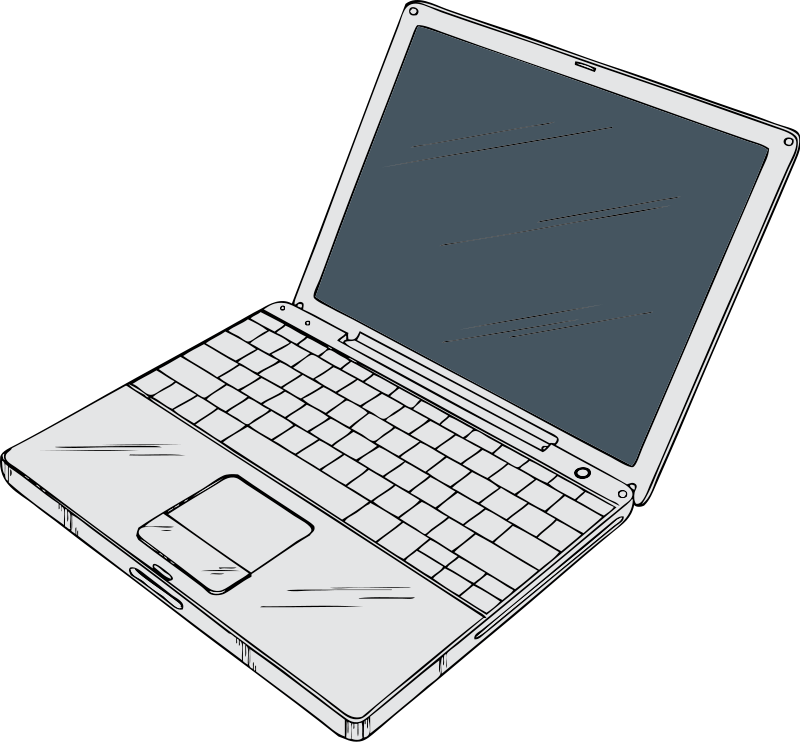 800x742 laptop clipart the cliparts - Laptop Computer Drawing
