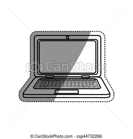 450x470 laptop computer technology icon vector illustration graphic - Laptop Computer Drawing