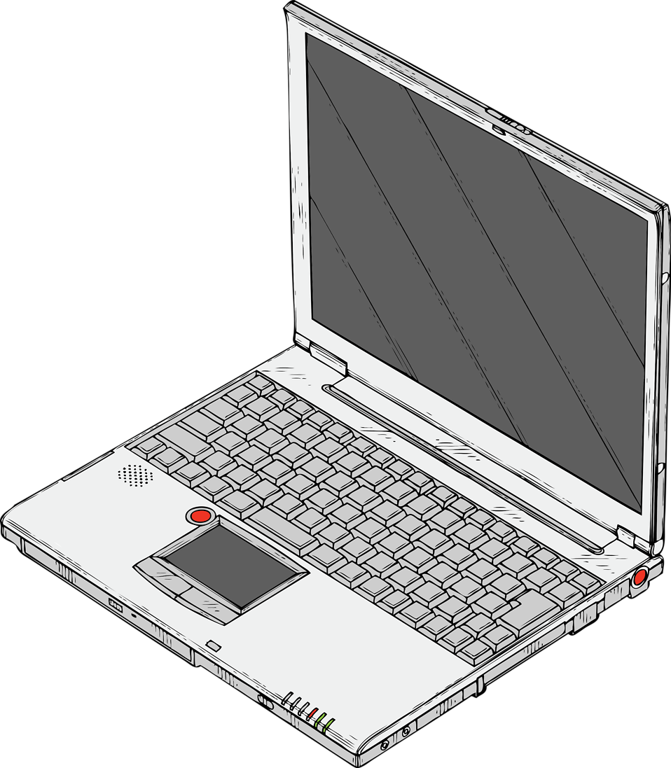 958x1097 Drawing Laptops Computer Huge Freebie! Download For Powerpoint - Laptop Computer Drawing