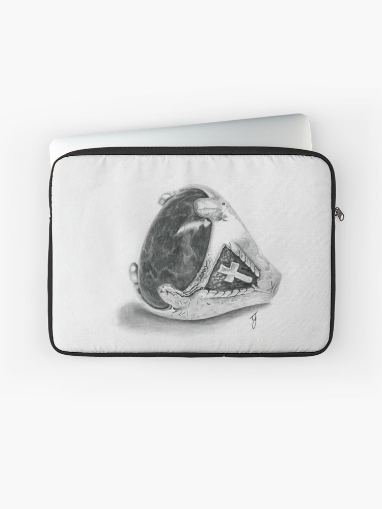 750x1000 realistic ring drawing laptop sleeve - Laptop Drawing