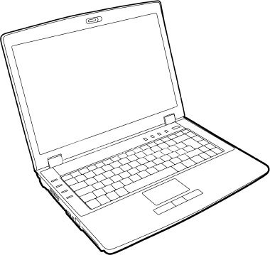 Laptop Line Drawing at PaintingValley.com | Explore collection of ...