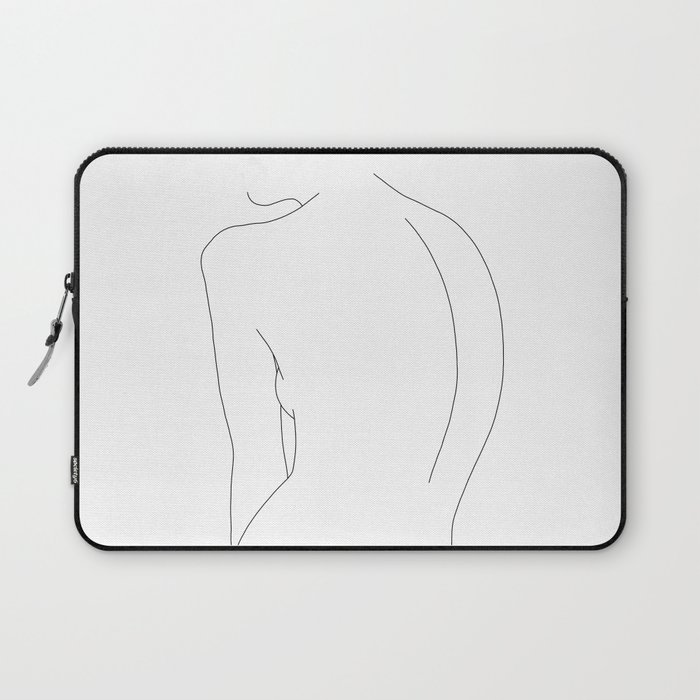 700x700 Minimal Line Drawing Of Women's Body - Laptop Line Drawing