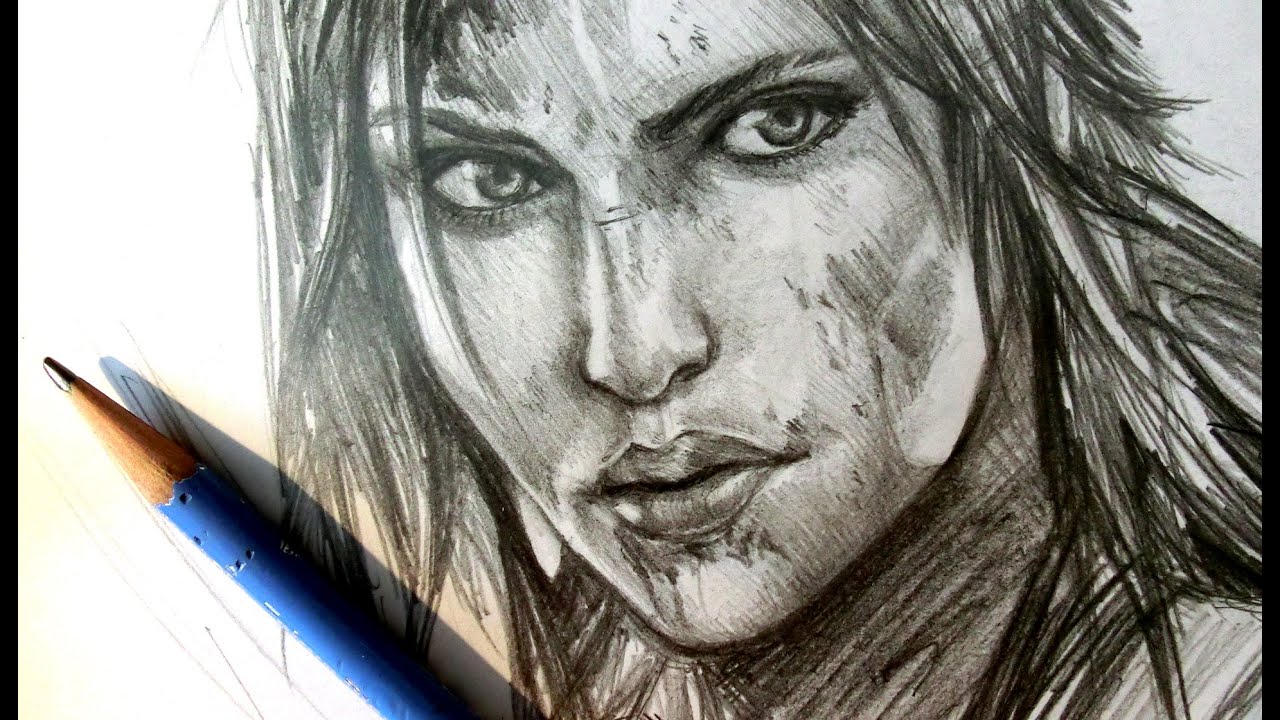 Lara Croft Drawing