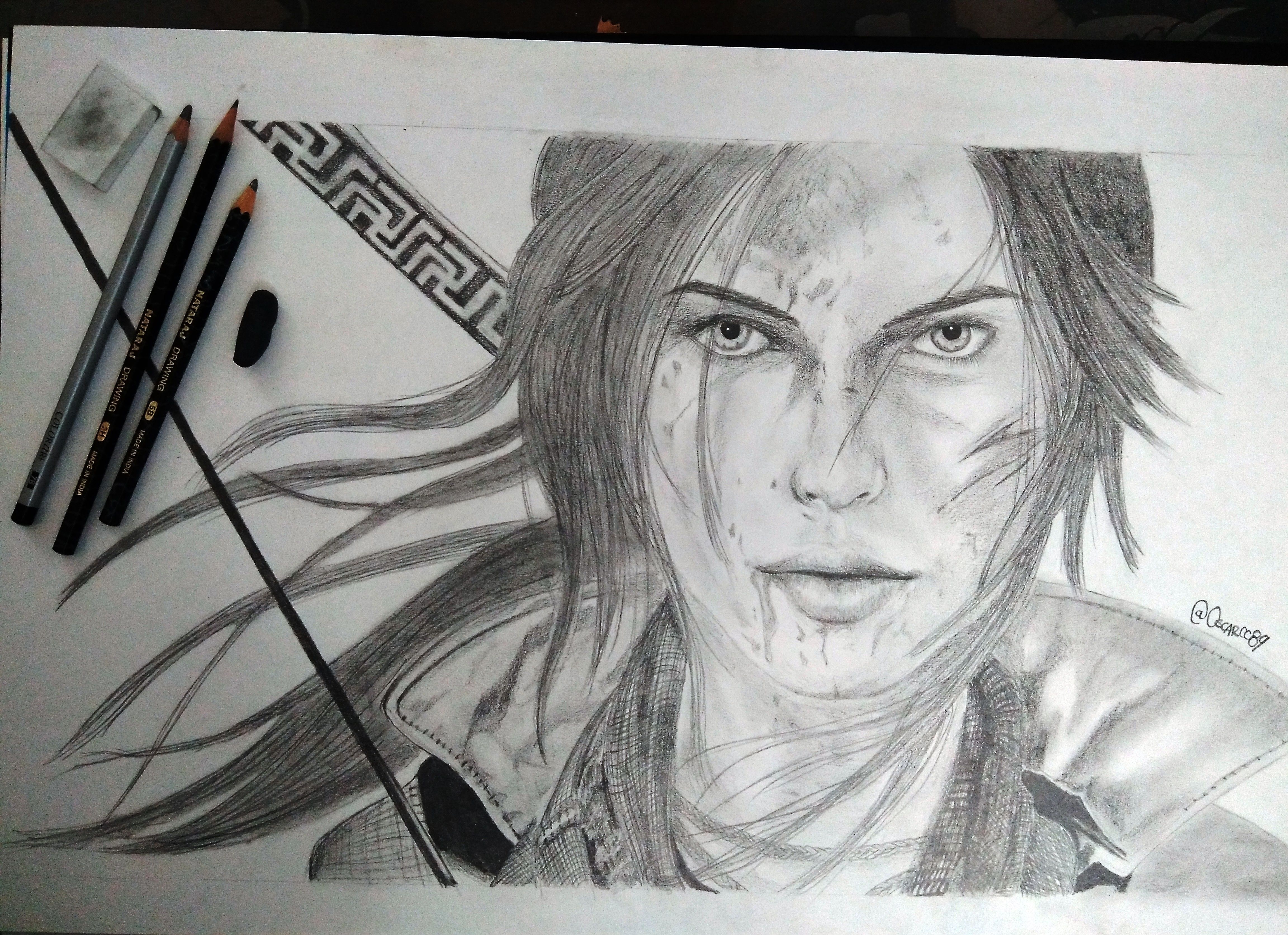 4608x3346 lara croft tomb raider - Lara Croft Drawing