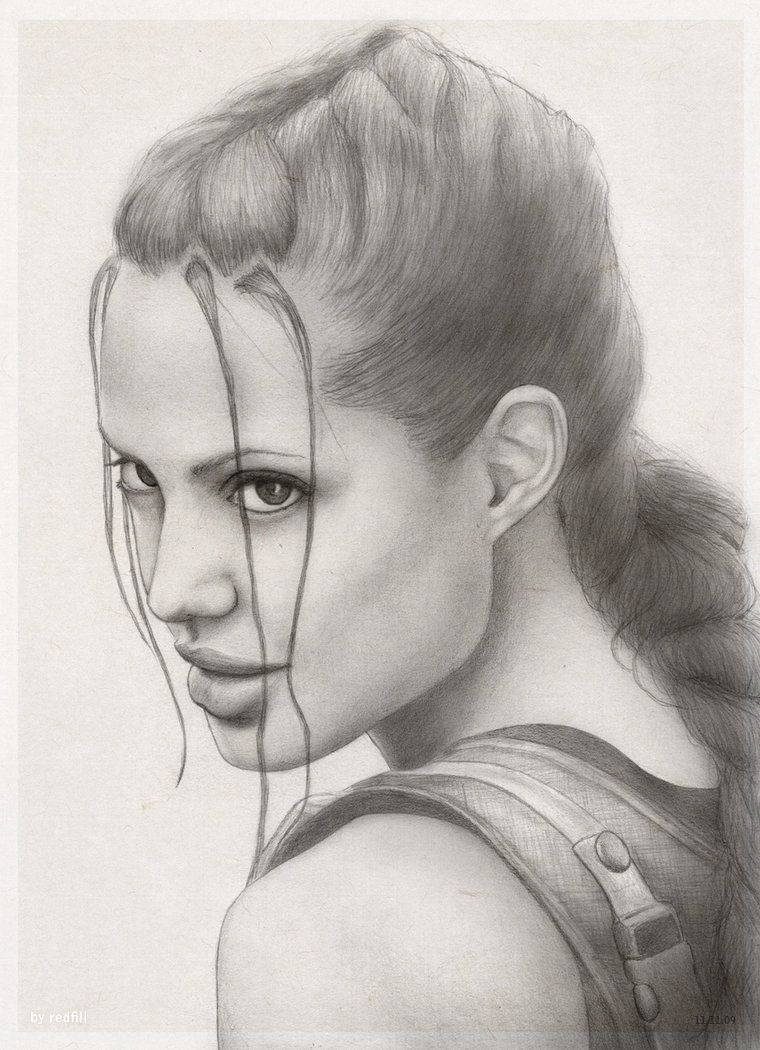 760x1050 Lara Croft Aj Portrait - Lara Croft Drawing