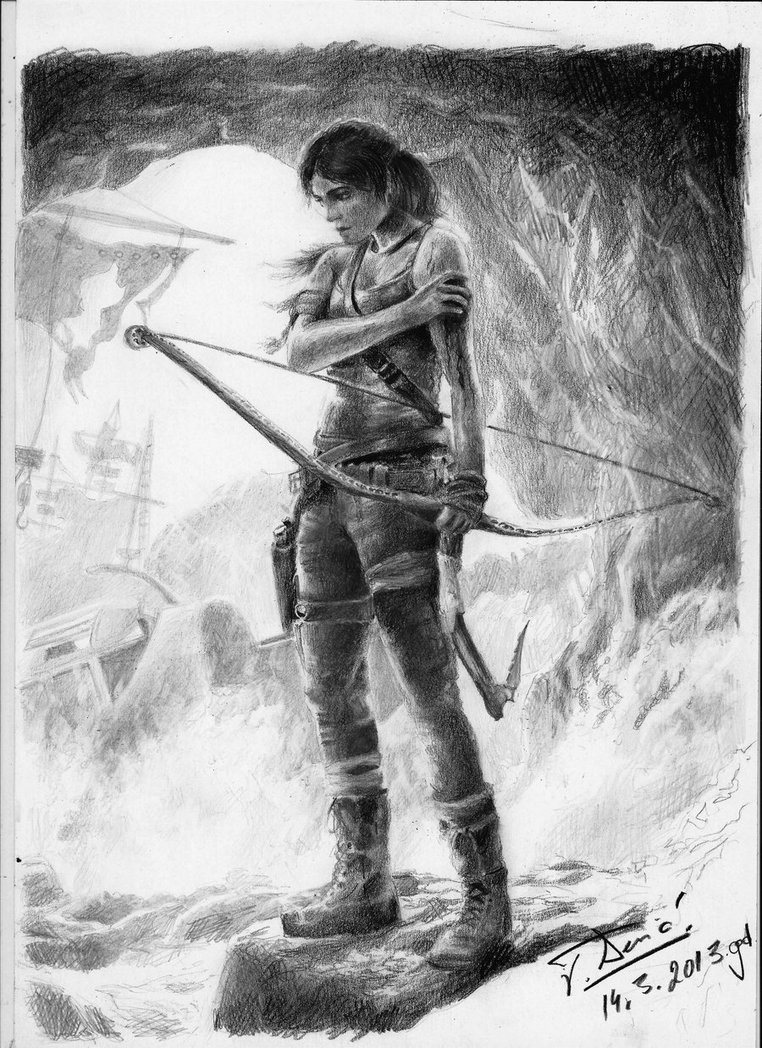 762x1048 Lara Croft Drawing Drawing Skill - Lara Croft Drawing