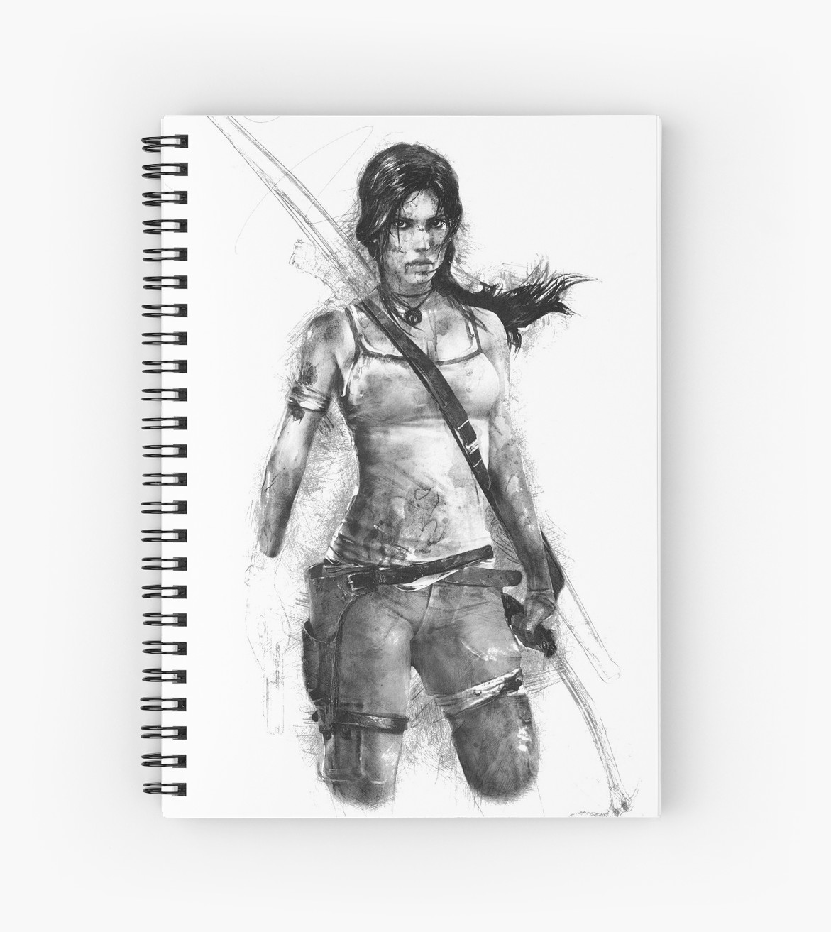 1171x1313 Lara Croft Drawing Spiral Notebooks - Lara Croft Drawing