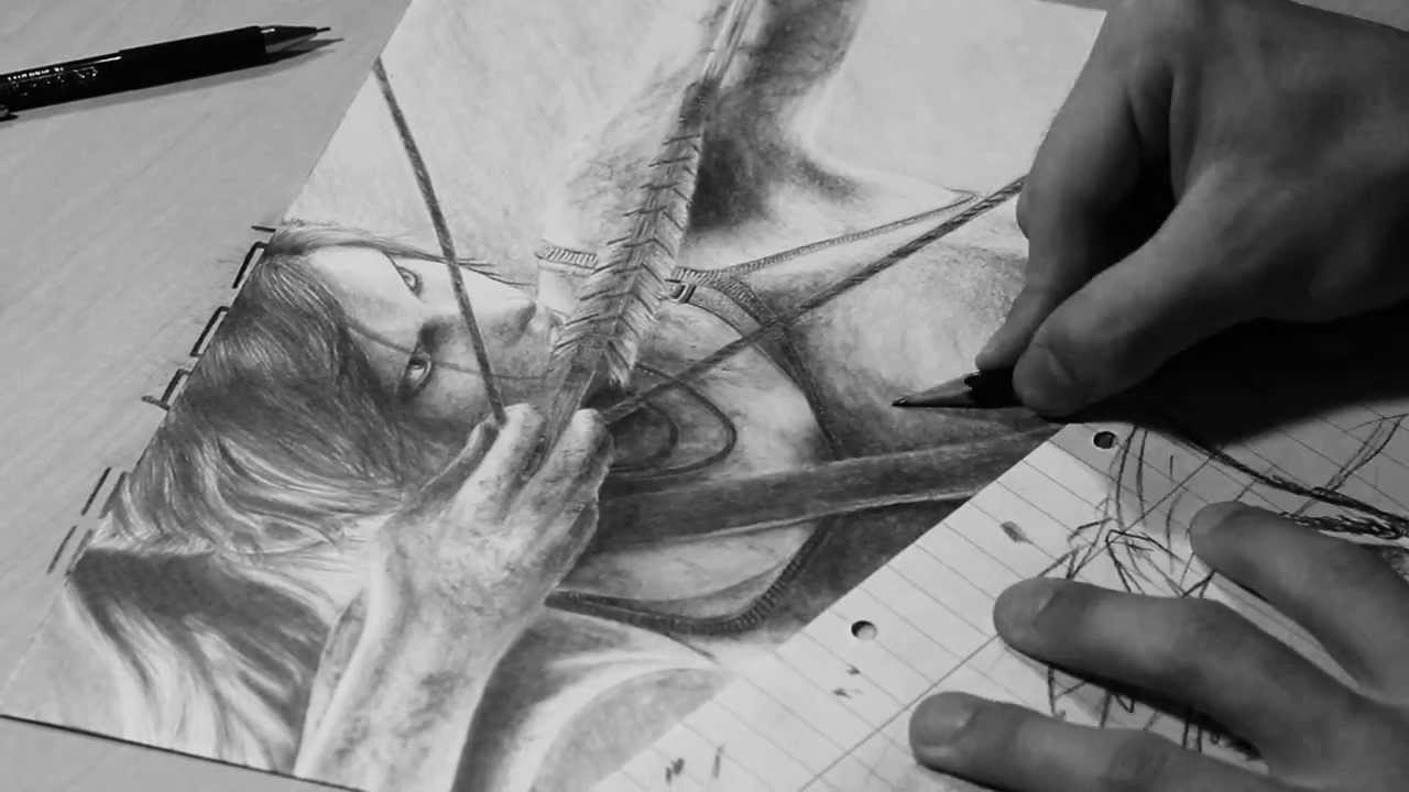 1280x720 tomb raider lara croft drawing - Lara Croft Drawing