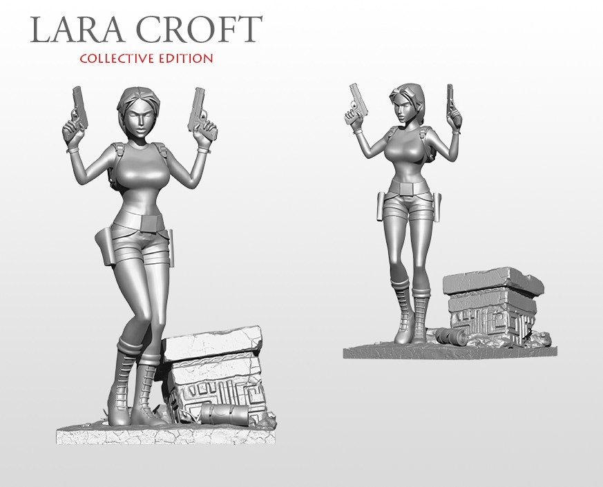873x705 tomb lara croft collective statue gamingheads - Lara Croft Drawing