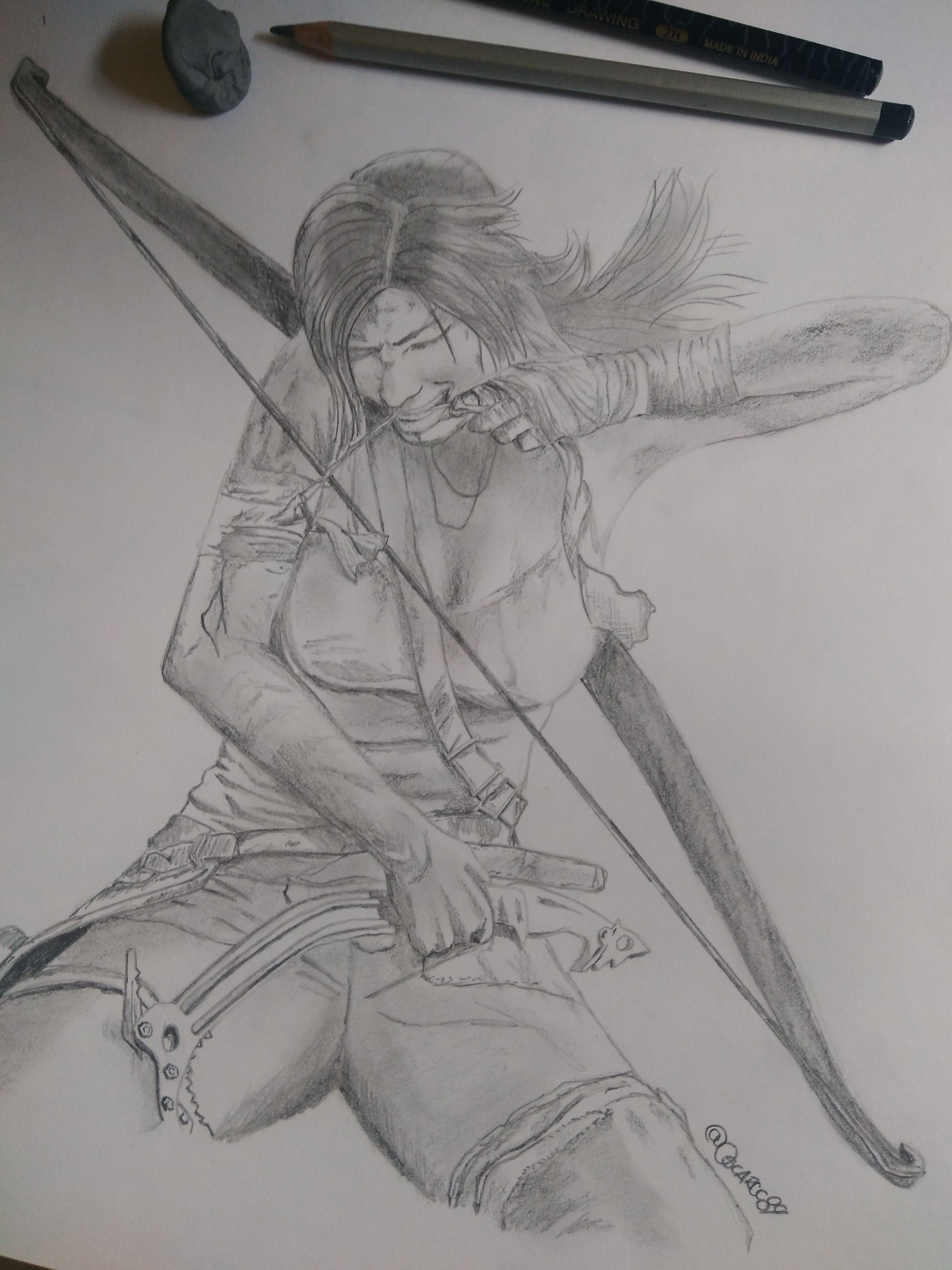 3456x4608 Drawing Lara Croft - Lara Croft Drawing