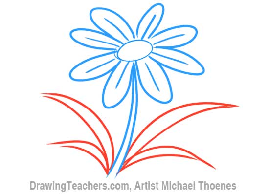 550x397 Cartoon Flower - Large Flower Drawing