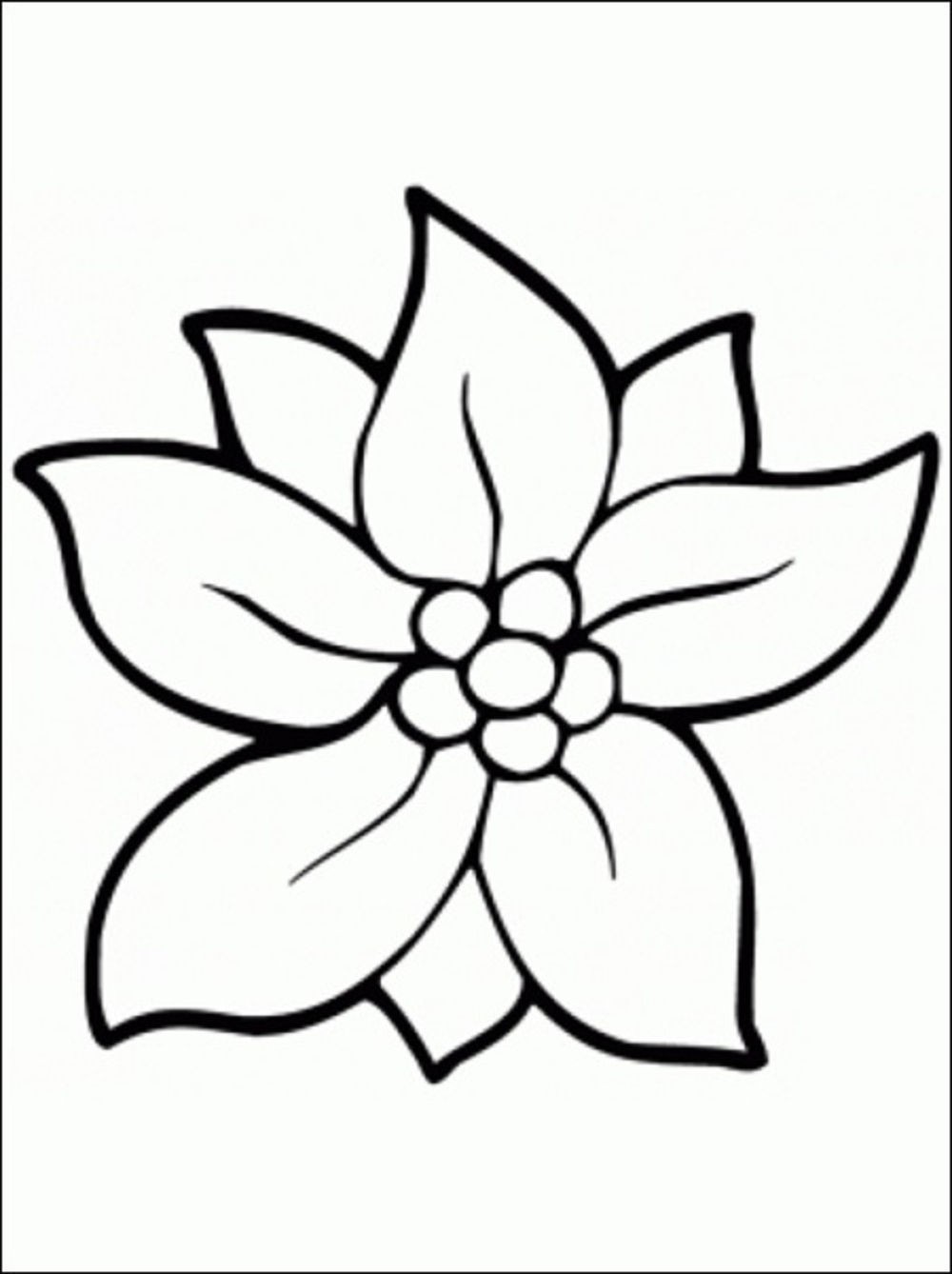 1000x1338 Coloring Pages Incrediblelower Coloring Pages To Print Drawing - Large Flower Drawing