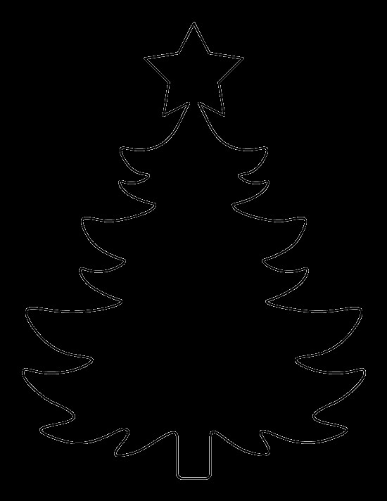 550x712 Christmas Tree Drawing Easy Printable Large Christmas Tree Pattern - Large Tree Drawing