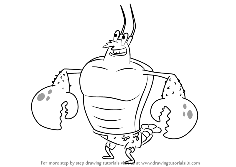 800x566 Learn How To Draw Larry The Lobster From Spongebob Squarepants - Larry Drawing